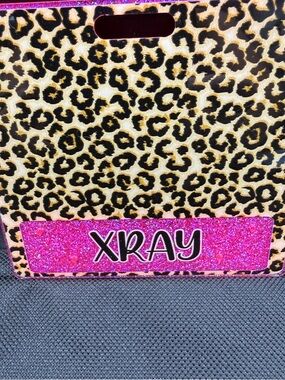 Badge Buddies ID Badge Holder for XRay Tech NEW in Package Leopard and Hot Pink